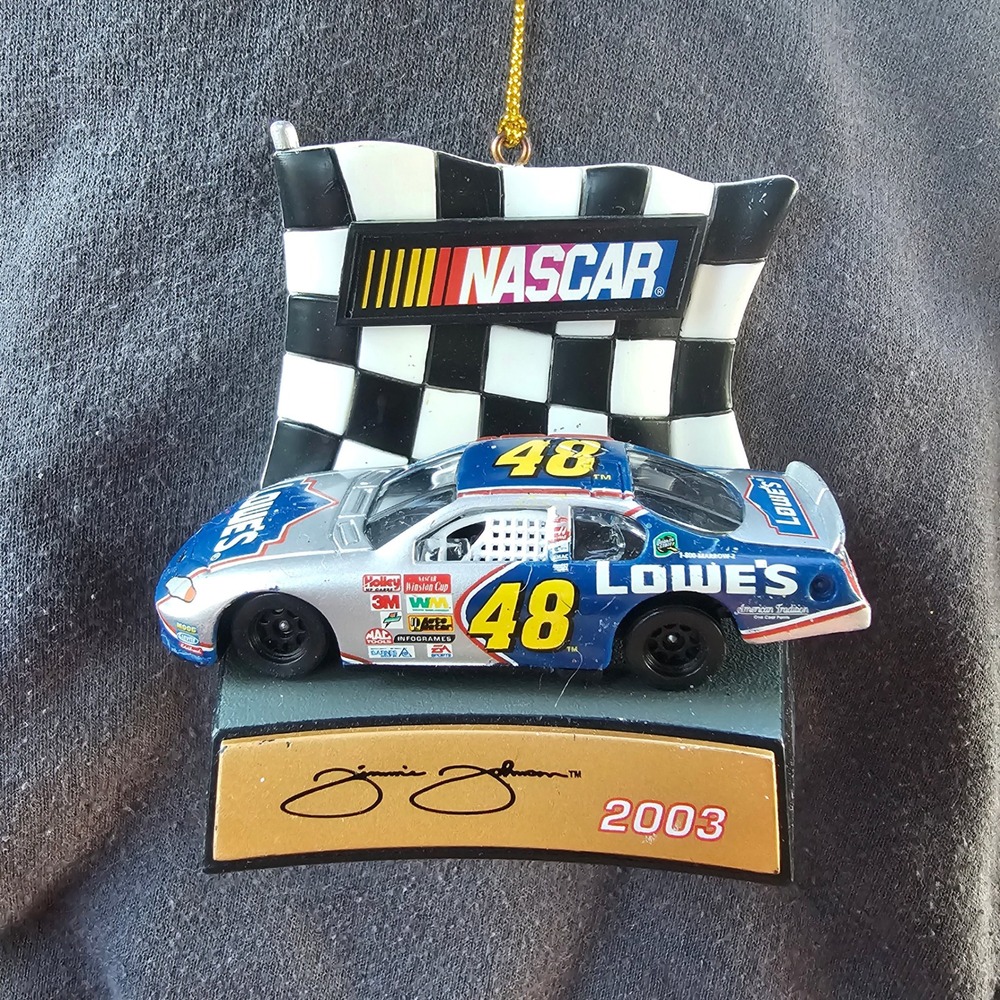 Jimmie Johnson 2003 NASCAR Ornament #48 Lowe's Chevrolet 2002 Wins Commemorative